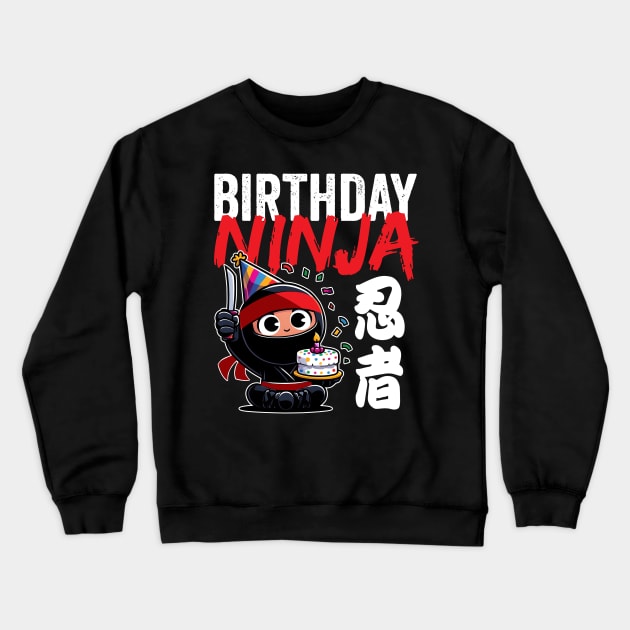 Cute Birthday Ninja Crewneck Sweatshirt by DetourShirts